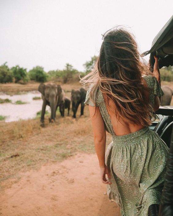 Girl on safari